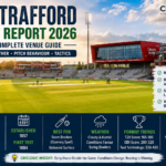 Old Trafford Cricket Ground pitch report showing the Manchester cricket stadium with insights into pitch behaviour, weather, toss strategy and match conditions.